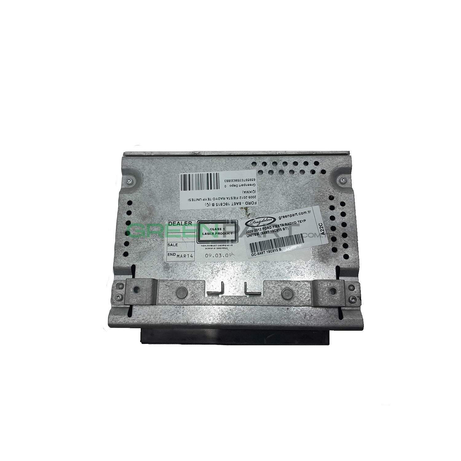 2009-2012 FORD FİESTA RADYO TEYP ÜNİTESİ (8A6T 18C815 BT)