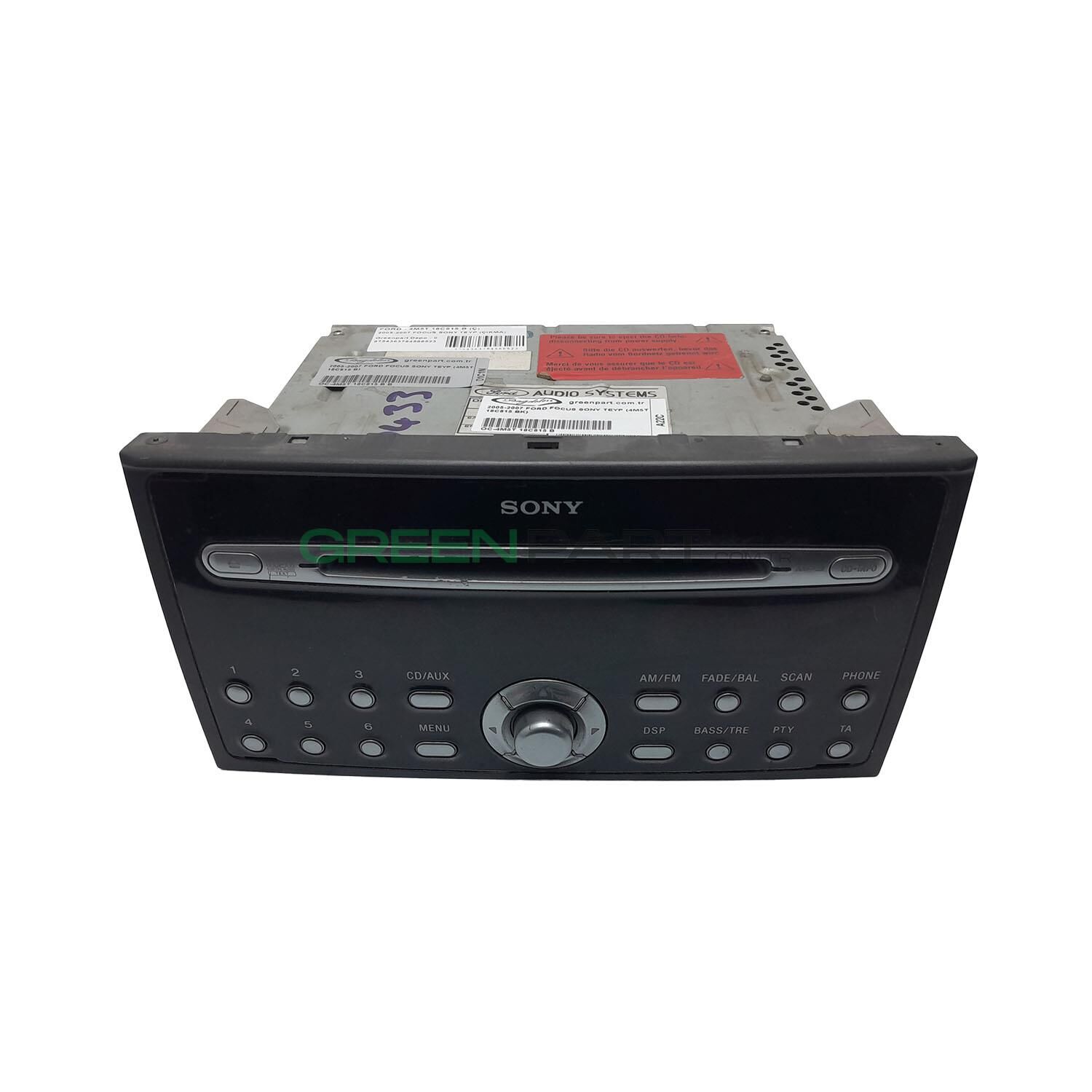 2005-2007 Ford Focus Sony Teyp (4M5T 18C815 Bk)