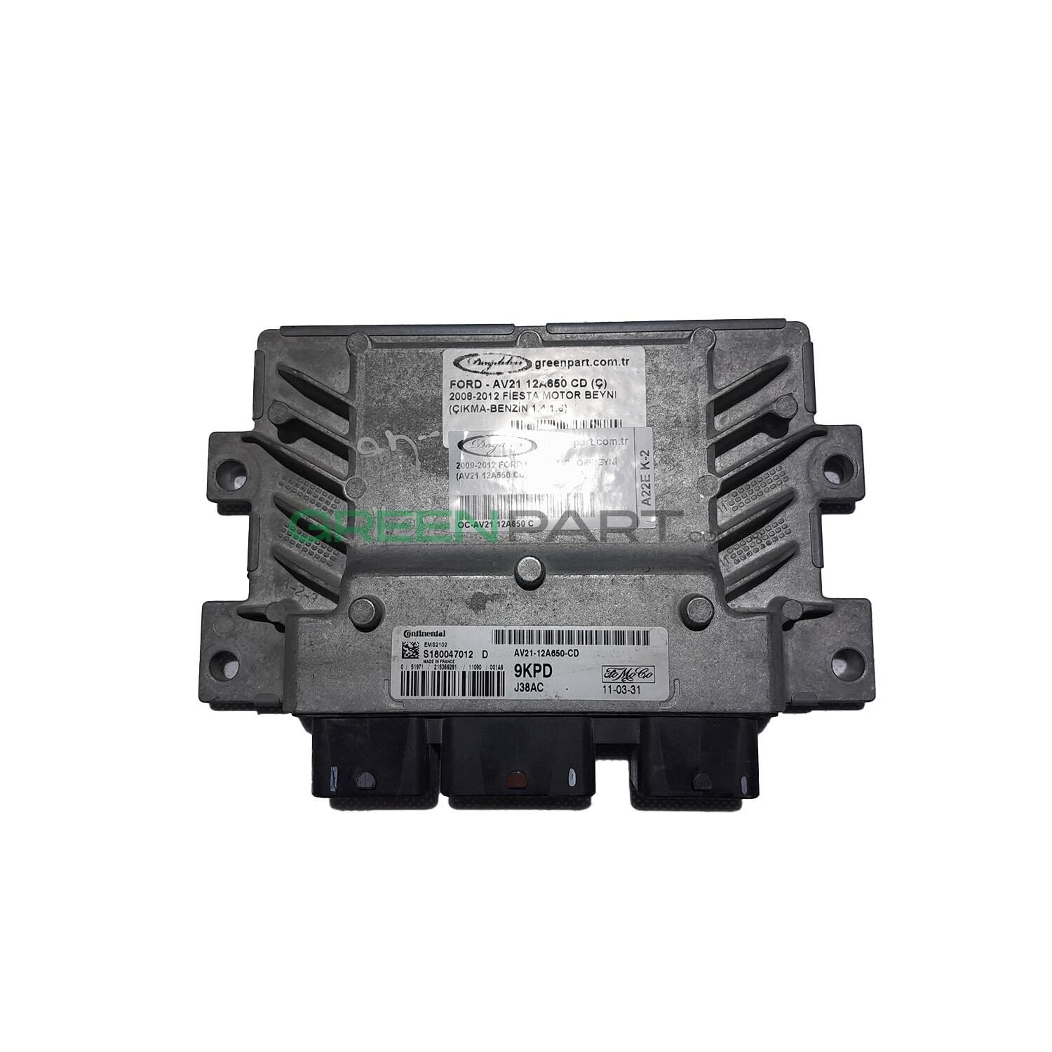 2009-2012 Ford Fiesta Motor Beyni (Av21 12A650 Cd)